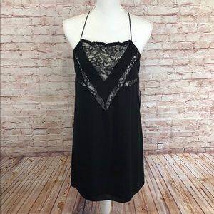 Express Black Strappy Lace Keyhole Back Midi Dress — Size SP — NWT